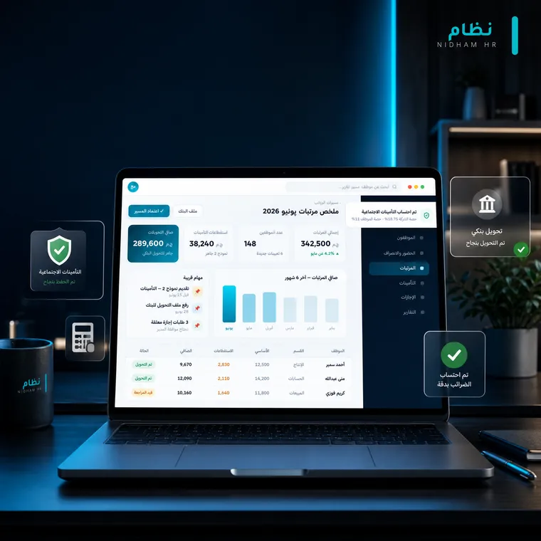 مرتبات وتأمينات محسوبة بدقة داخل نِظام